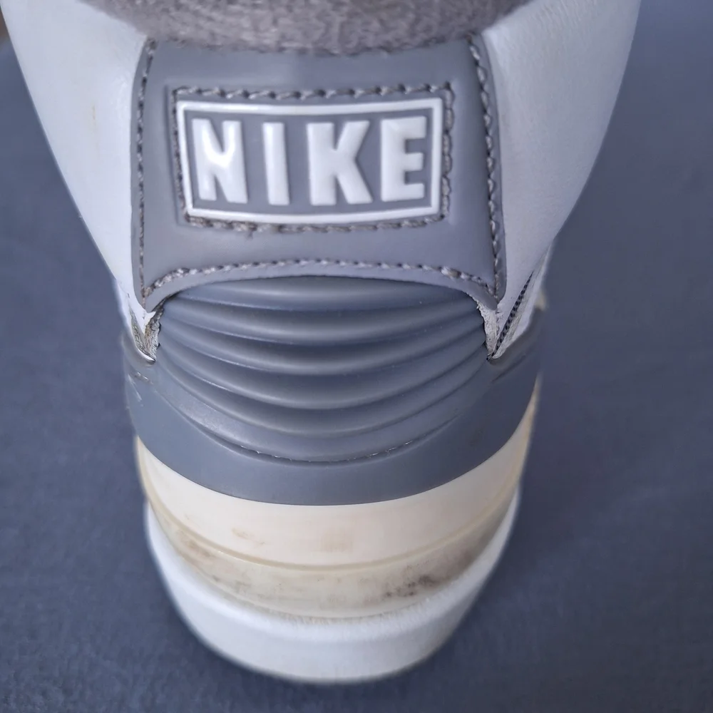 Nike Boys White and Gray High-Top Sneakers